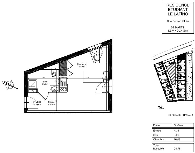 Flat Rue Conrad Kilian in Saint-Martin-le-Vinoux