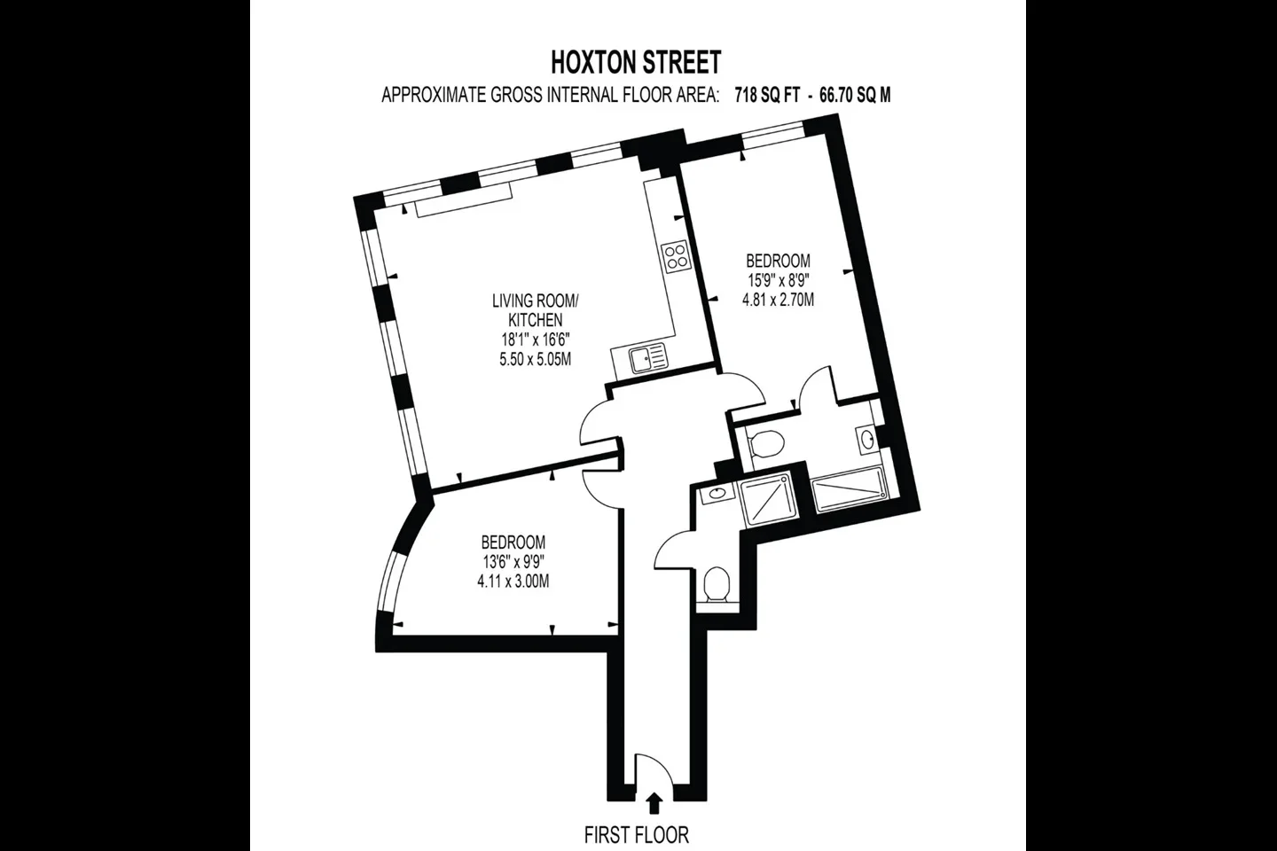 Flat Hoxton Street in Greater London