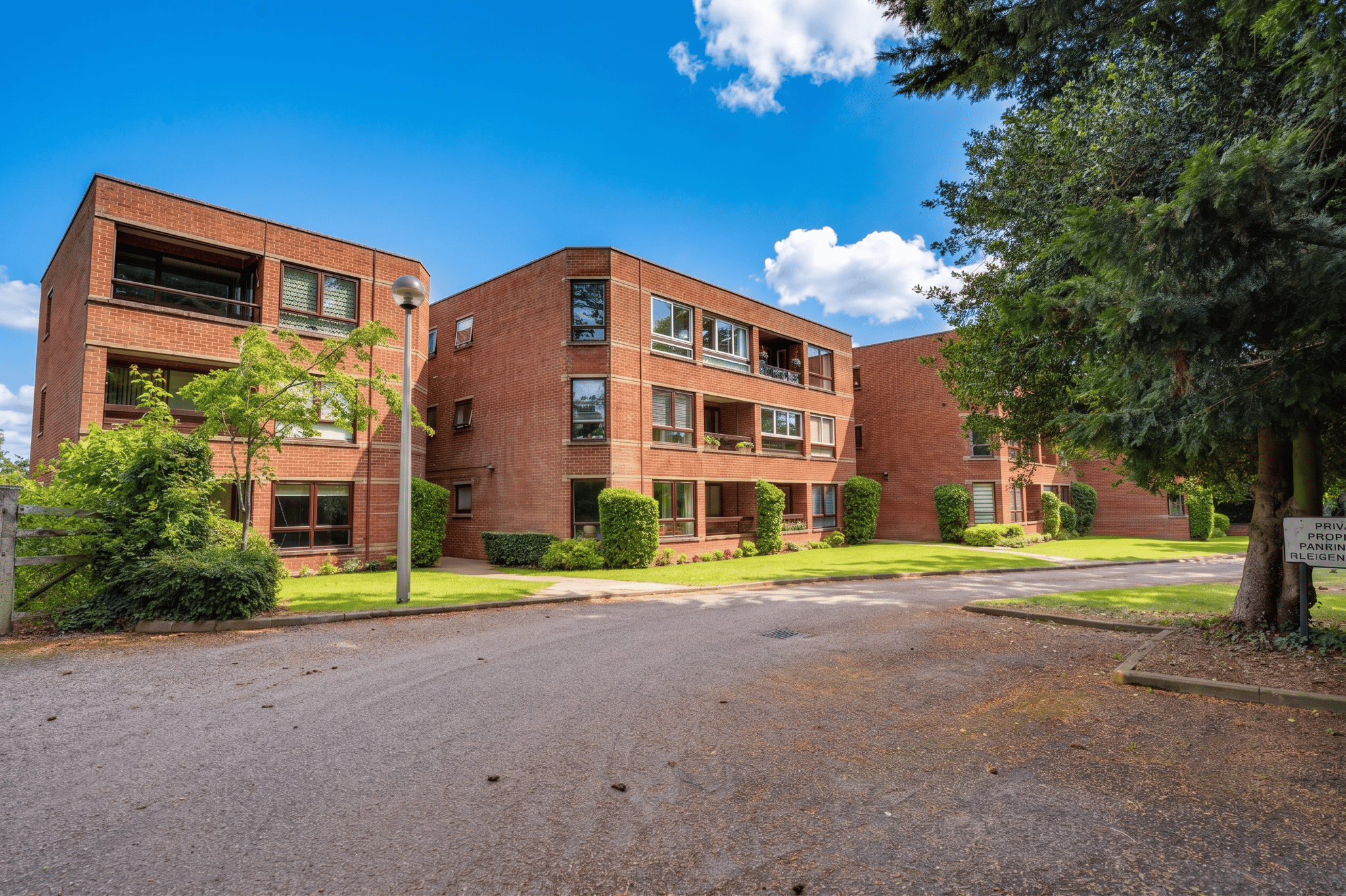 Flat Hadham Road in East Hertfordshire