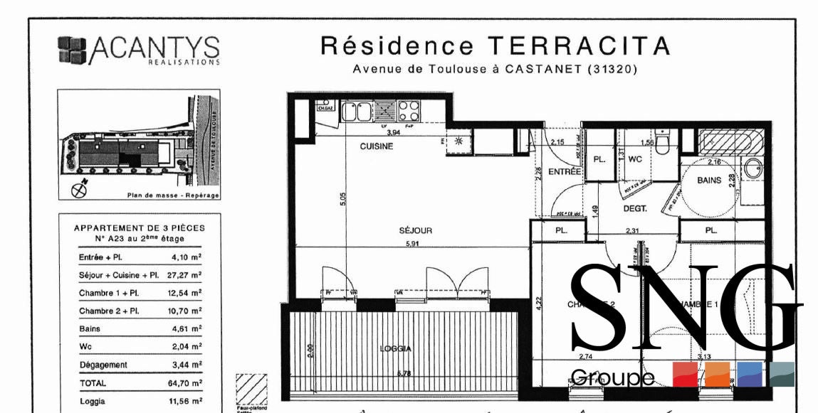 Appartement Avenue des Sources à Castanet-Tolosan