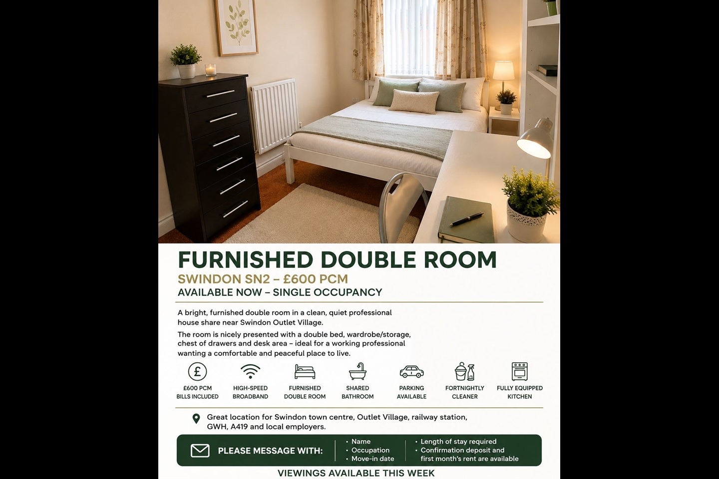 Room Saltash Road in Swindon
