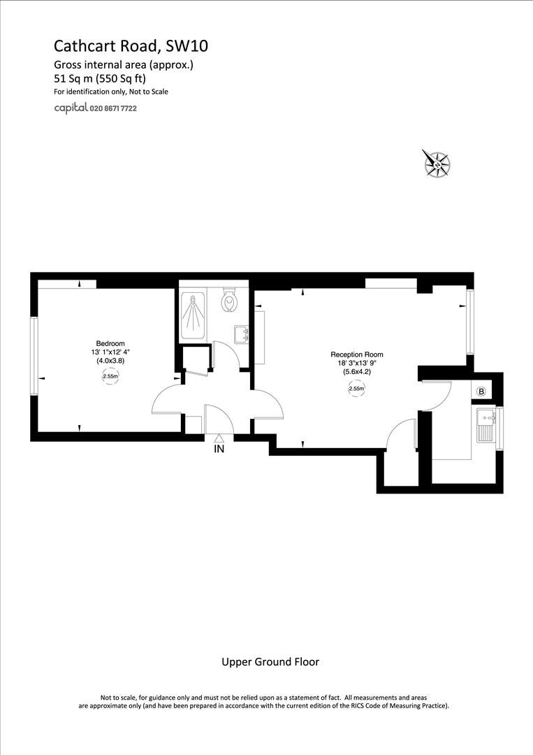 Flat Cathcart Road in Greater London