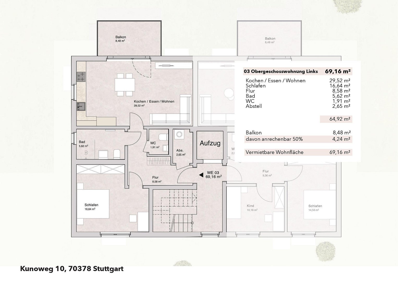 Wohnung Kunoweg in Stuttgart