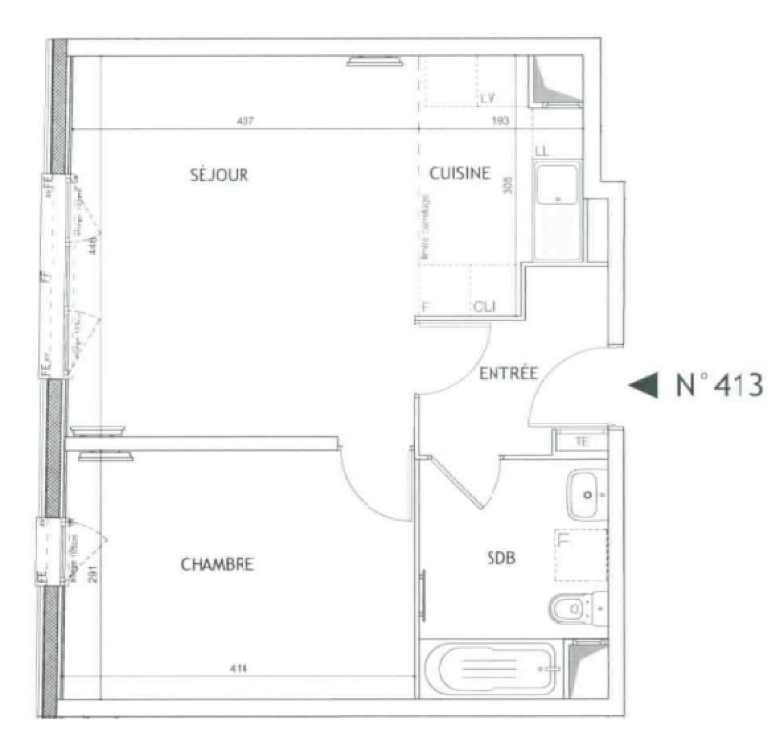 Appartement Rue Pierre Curie à Montreuil
