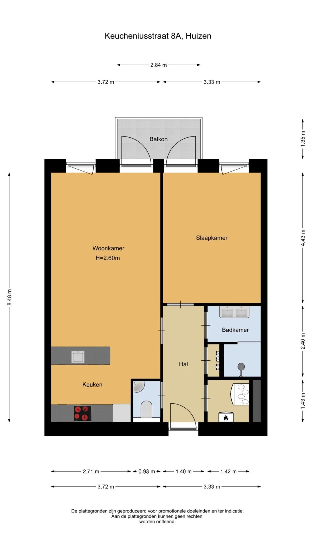 Appartement aan de Keucheniusstraat in Huizen (1271 BN)