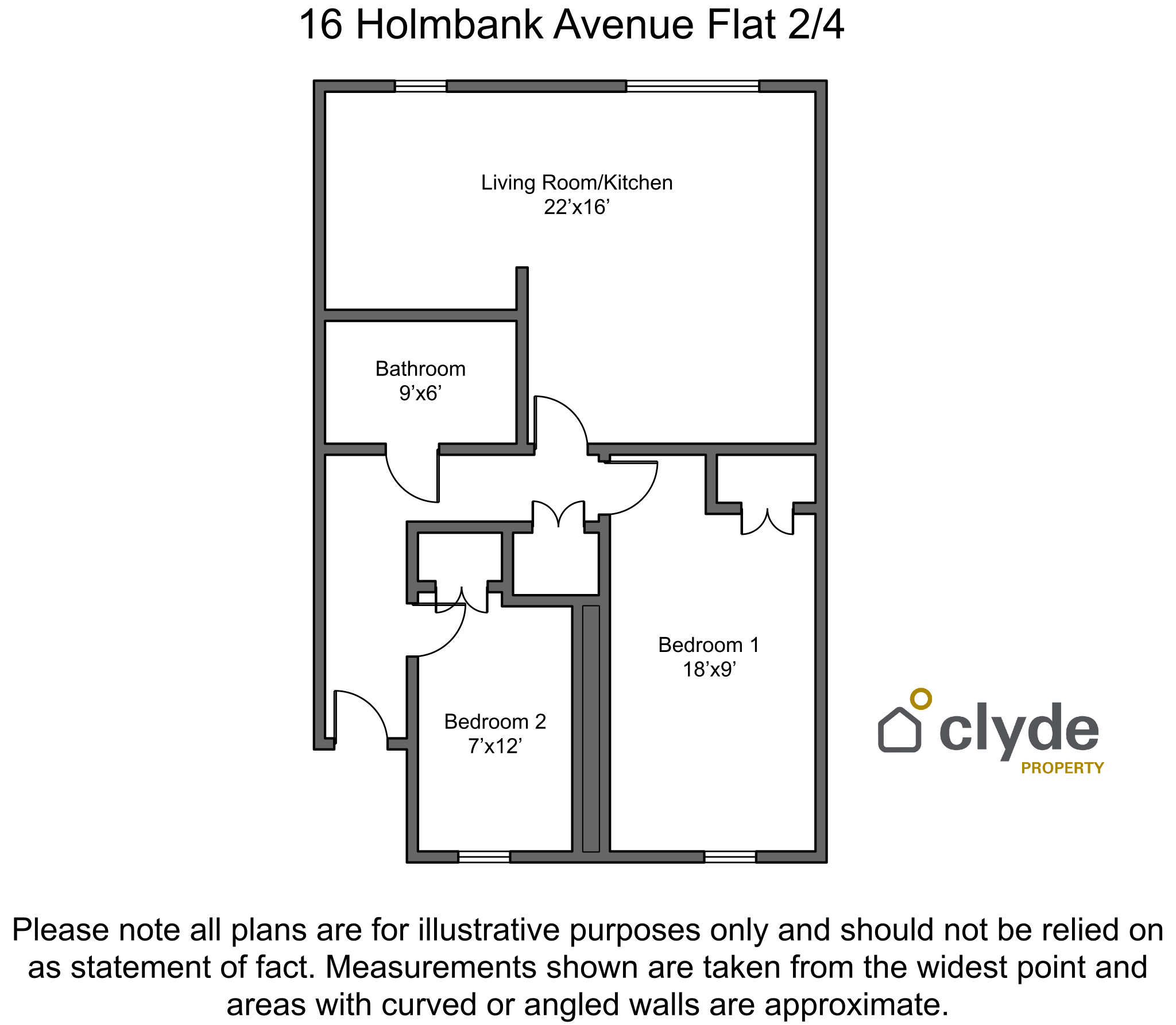 Flat Holmbank Avenue in Glasgow