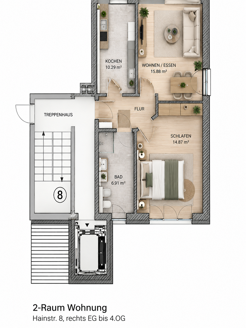 Wohnung Hainstraße in Thum