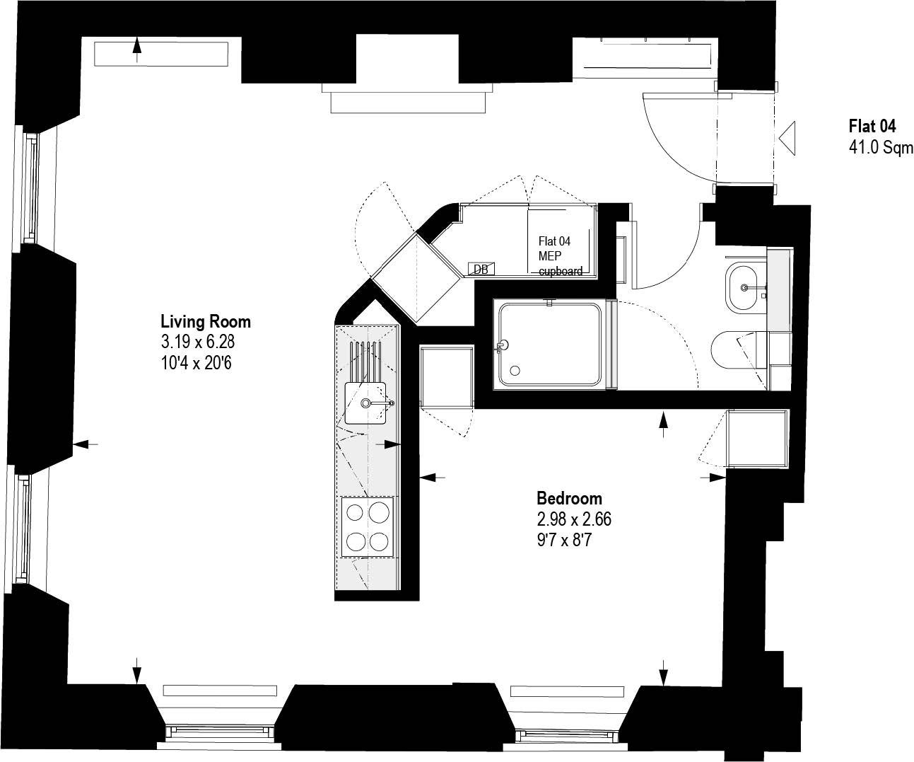 Flat Harley Street in London