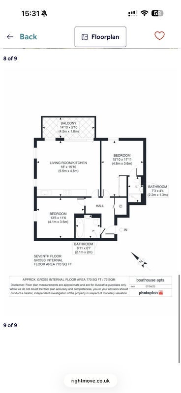 Room Cotall Street in Greater London