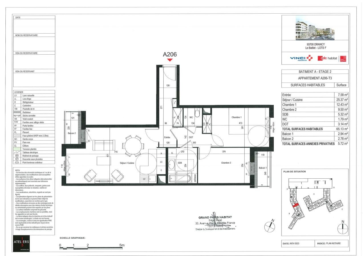 Appartement Avenue Marceau à Drancy
