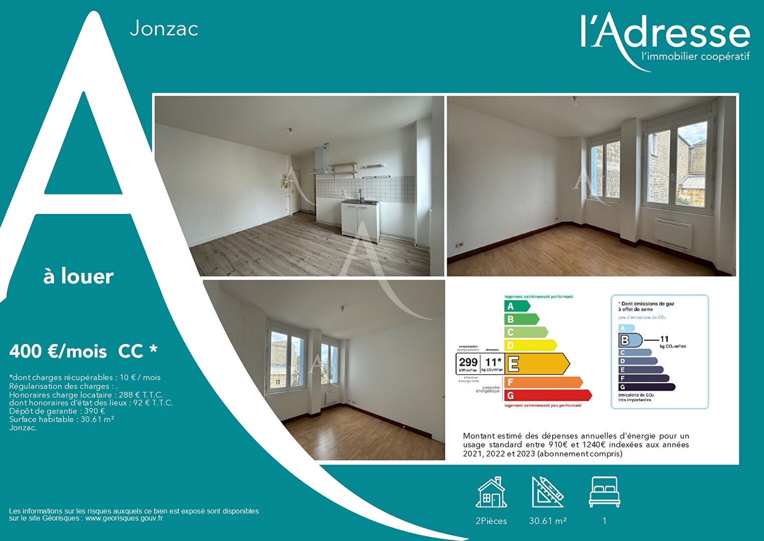 Appartement Avenue Jean Moulin à Jonzac