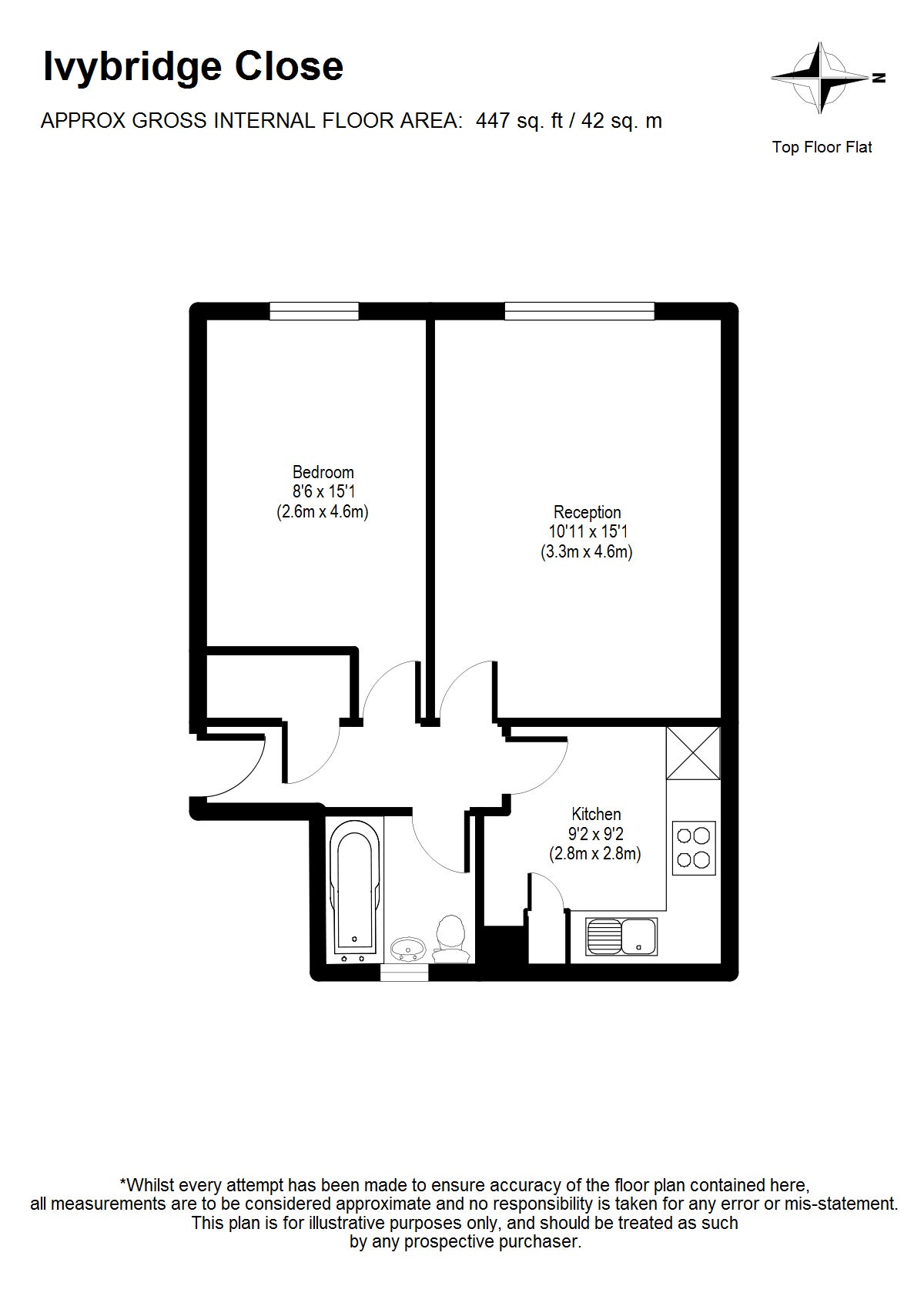 Flat Ivybridge Close in Greater London