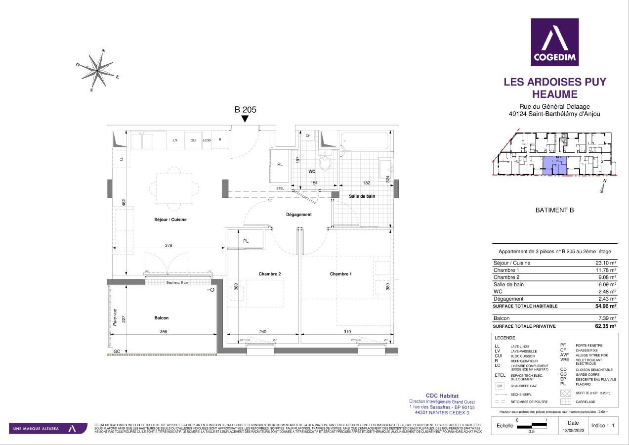 Appartement Rue du Général de Laage à Saint-Barthélemy-d'Anjou