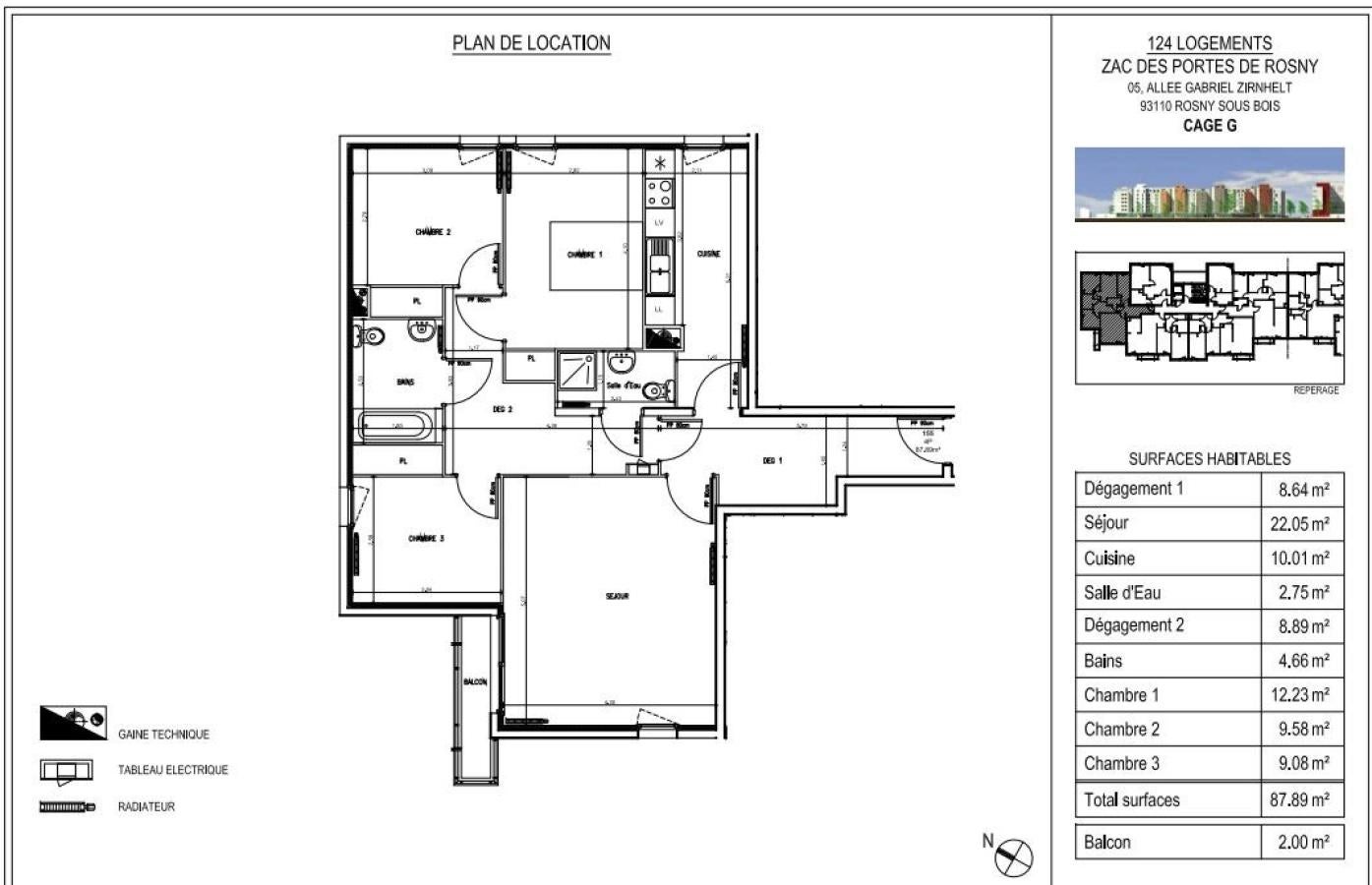Appartement Allée Gabriel Zirnhelt à Rosny-sous-Bois