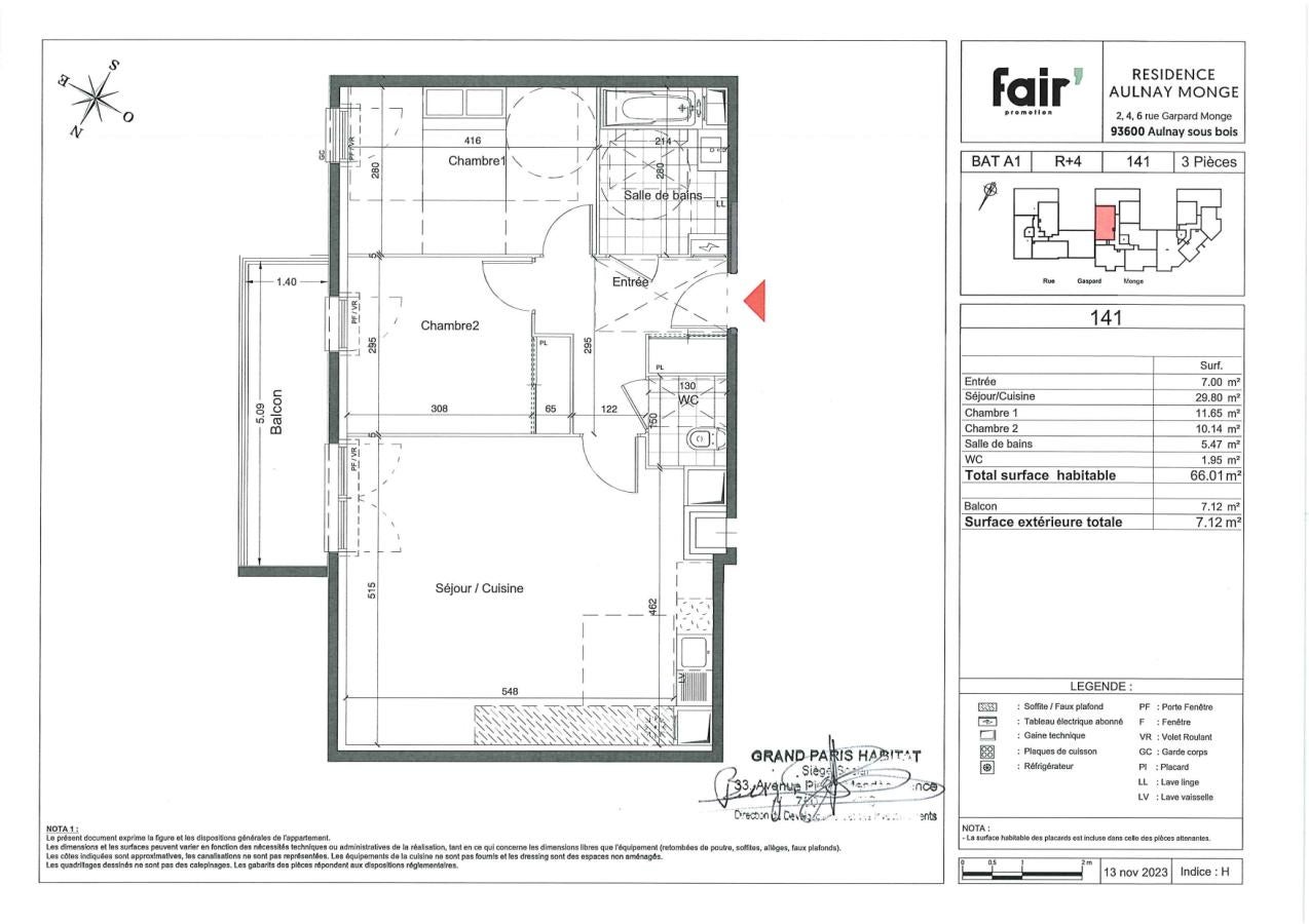Flat Rue Gaspard Monge in Aulnay-sous-Bois