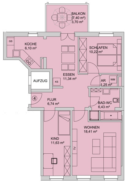 Wohnung Kreisigstraße in Chemnitz