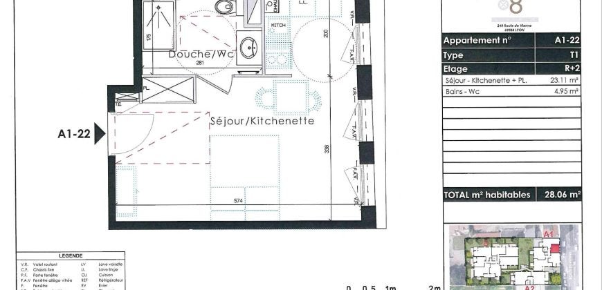 Appartement Route de Vienne à Vénissieux
