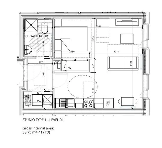 Flat Leven Street in City of Edinburgh