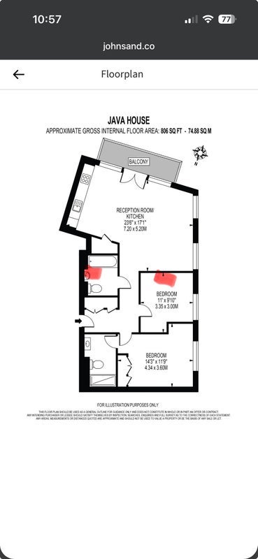 Flat Botanic Square in Greater London