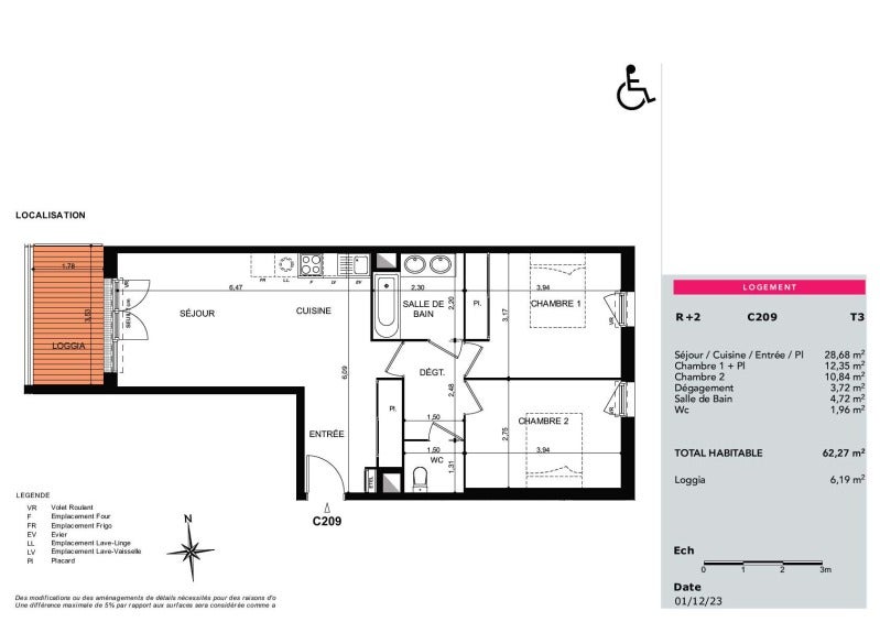 Appartement Route de Seysses à Toulouse