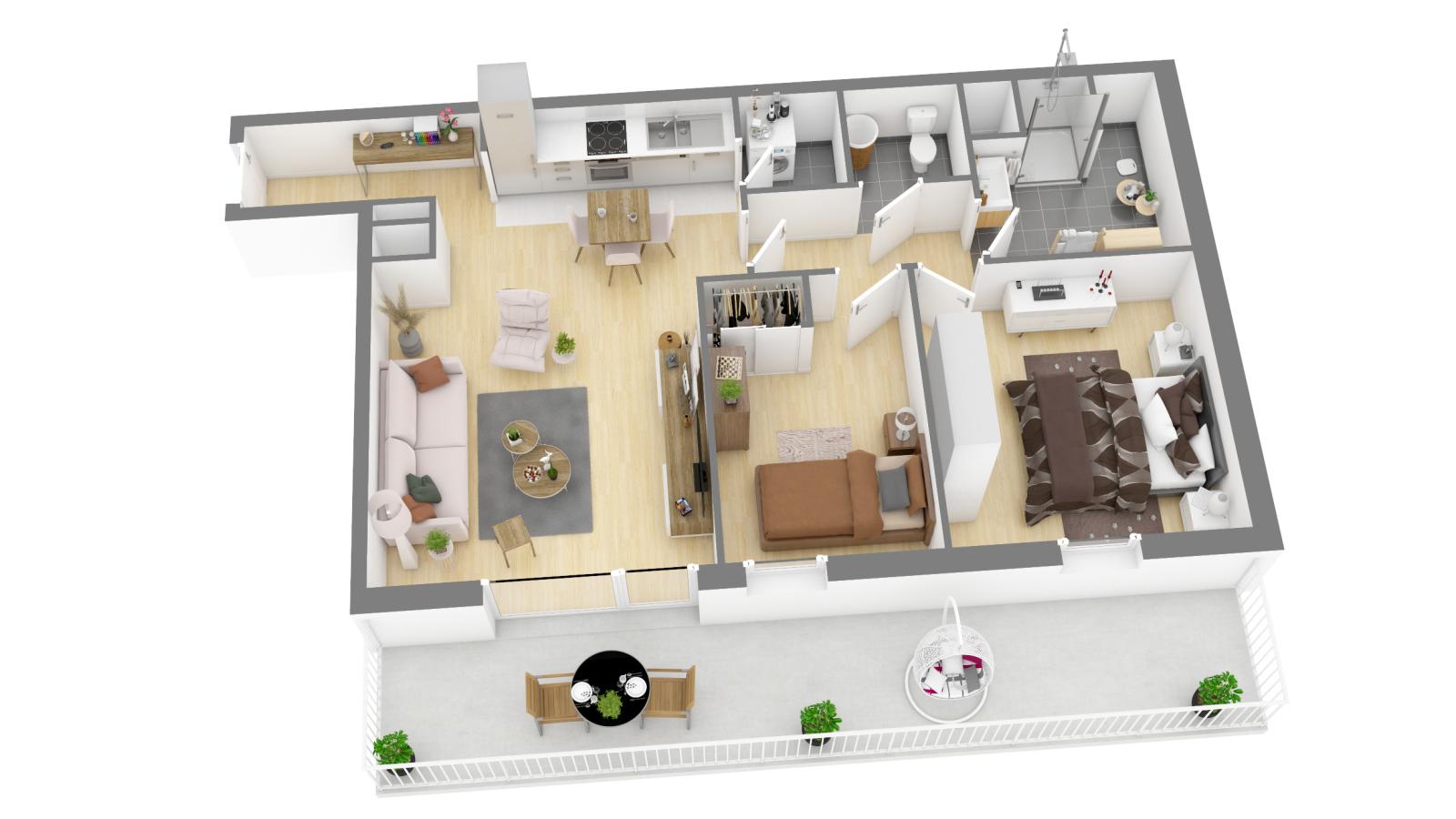 Flat Rue Saint-Hubert in Roubaix