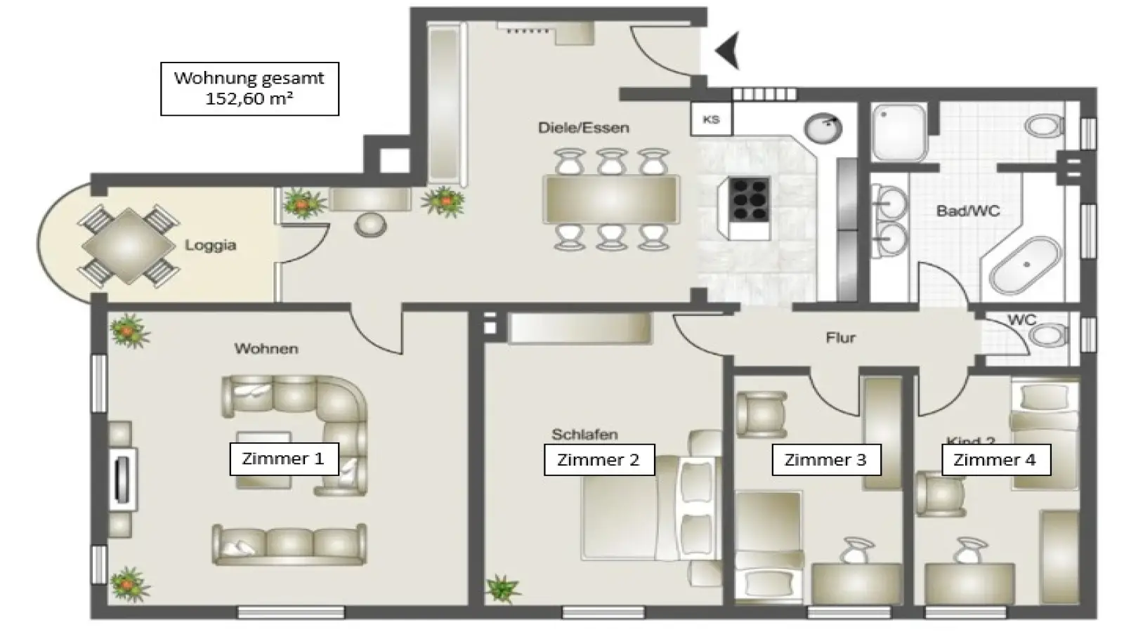 Wohnung Kreuznacher Straße in Stuttgart