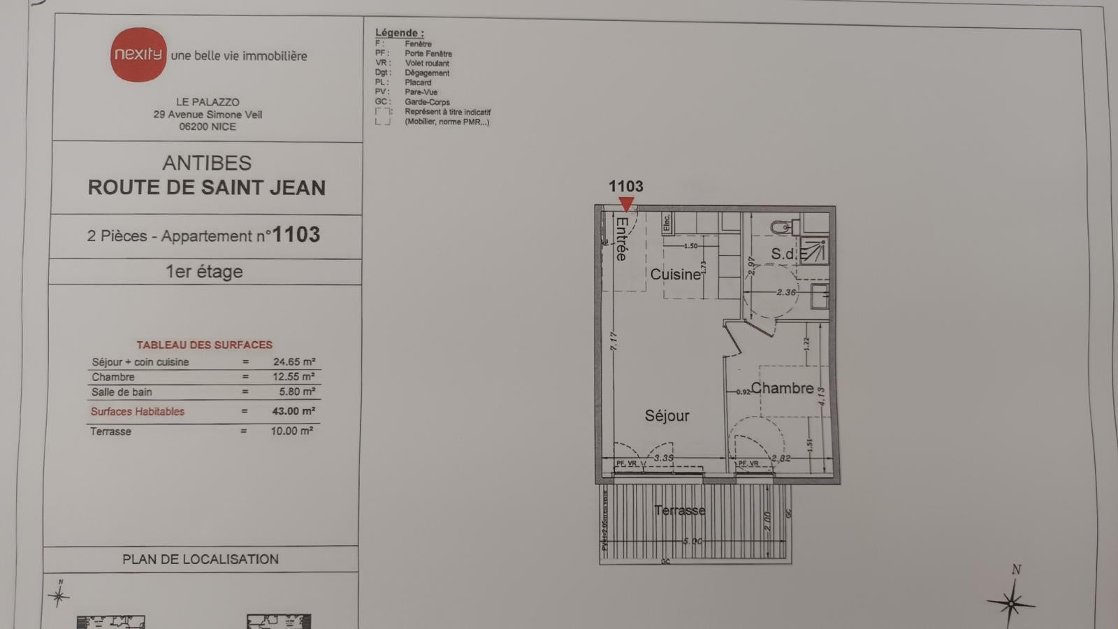 Appartement Route de Saint-Jean à Antibes