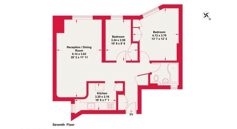Flat Porchester Road in City of Westminster