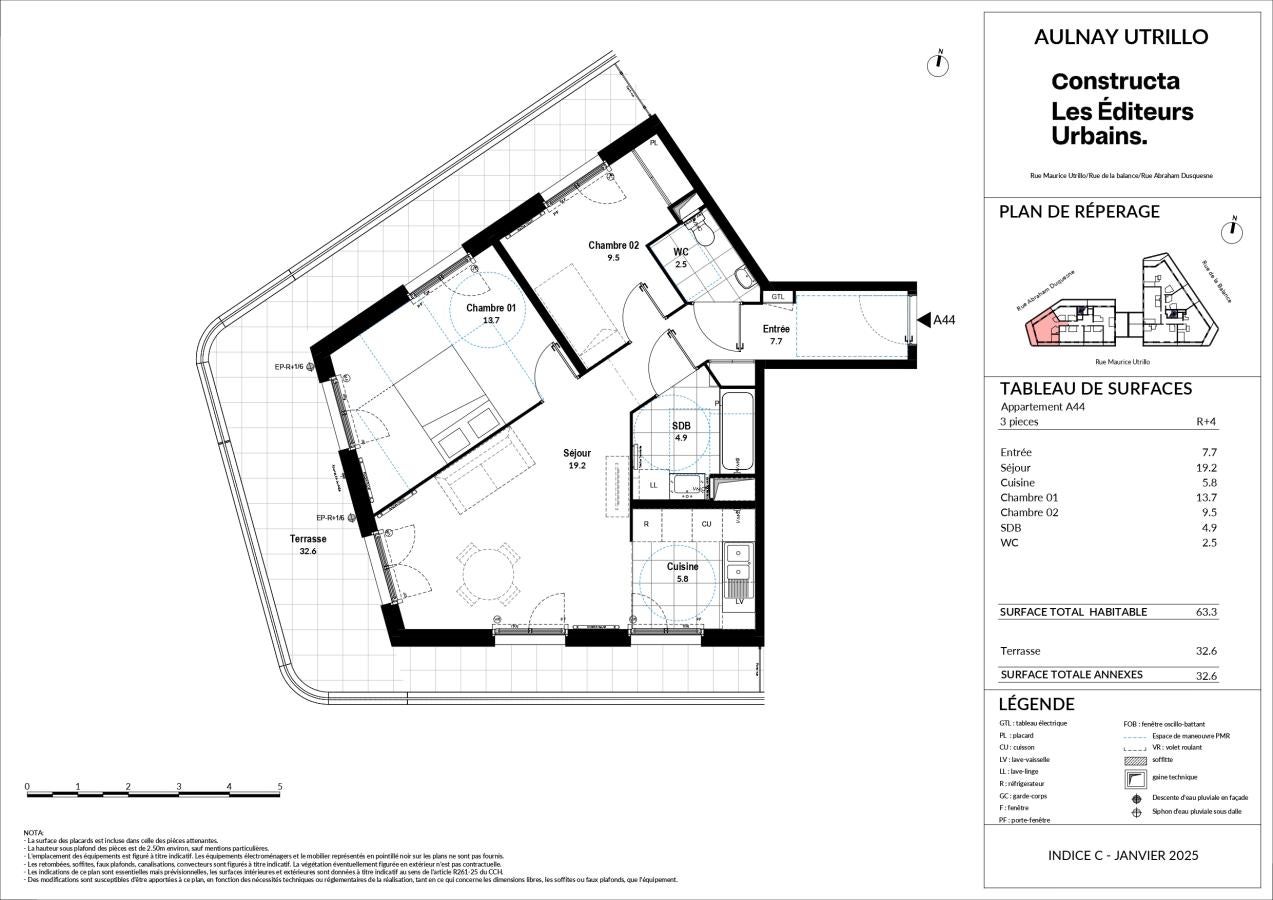 Appartement Rue Abraham Duquesne à Aulnay-sous-Bois