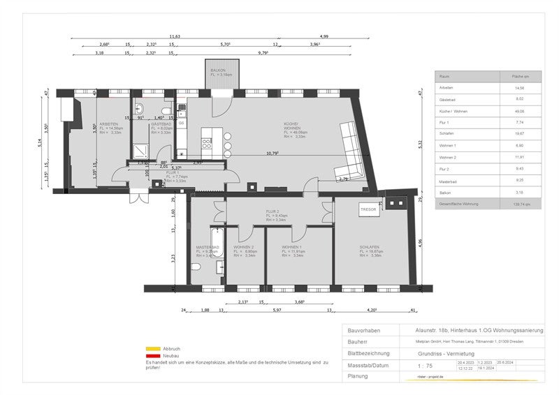 Wohnung Alaunstraße in Dresden