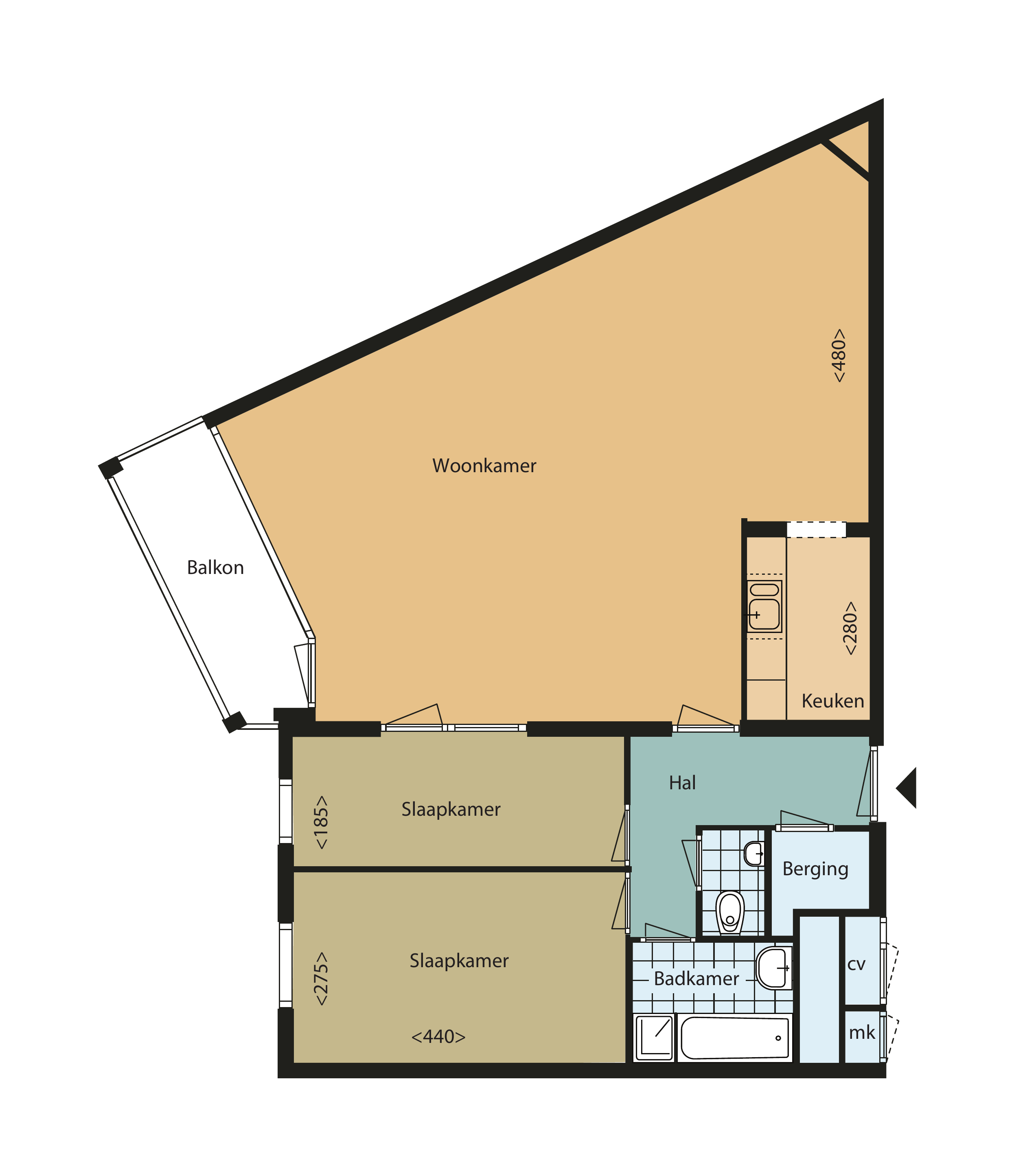 Appartement Anna Paulownahof 87 in Tilburg