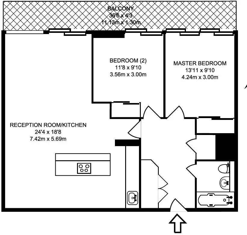 Flat Copperfield Road in Greater London