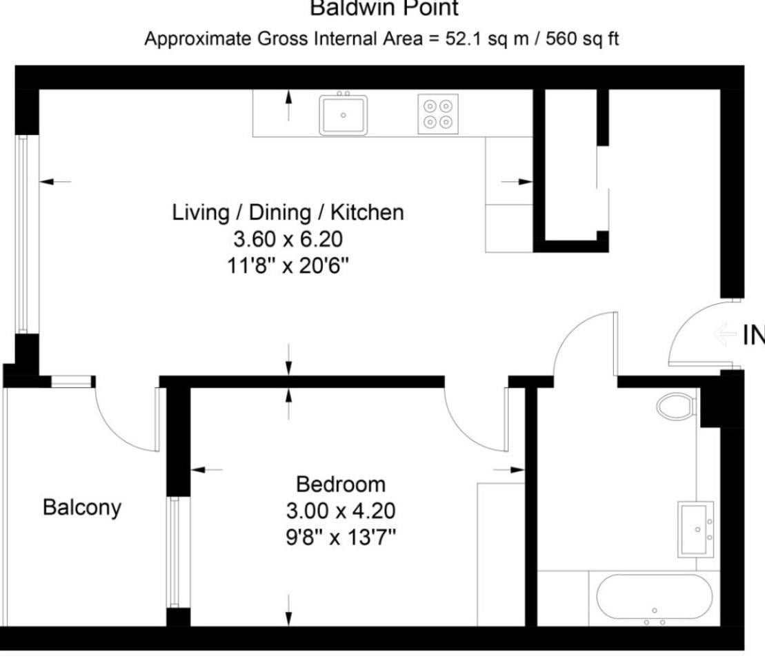 Flat Sayer Street in Greater London
