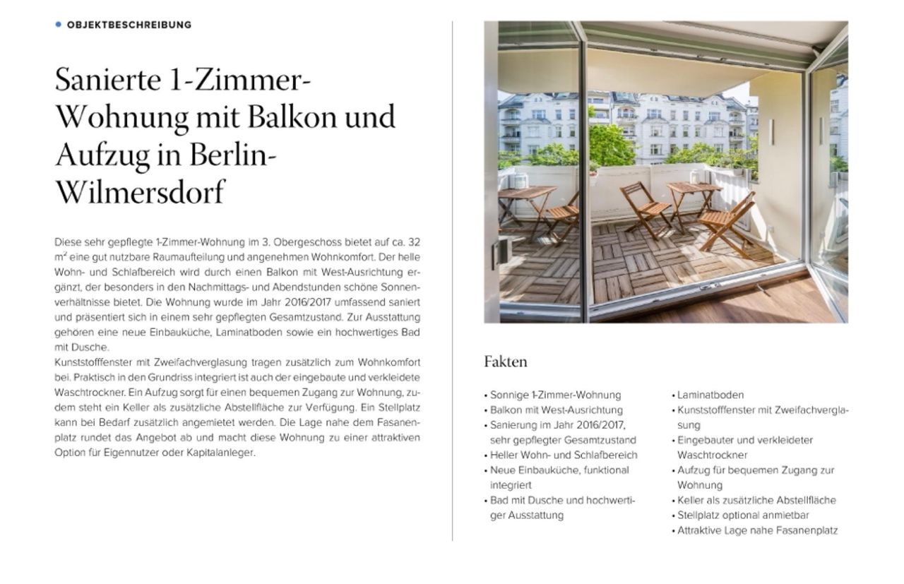 Wohnung Fasanenstraße in Berlin