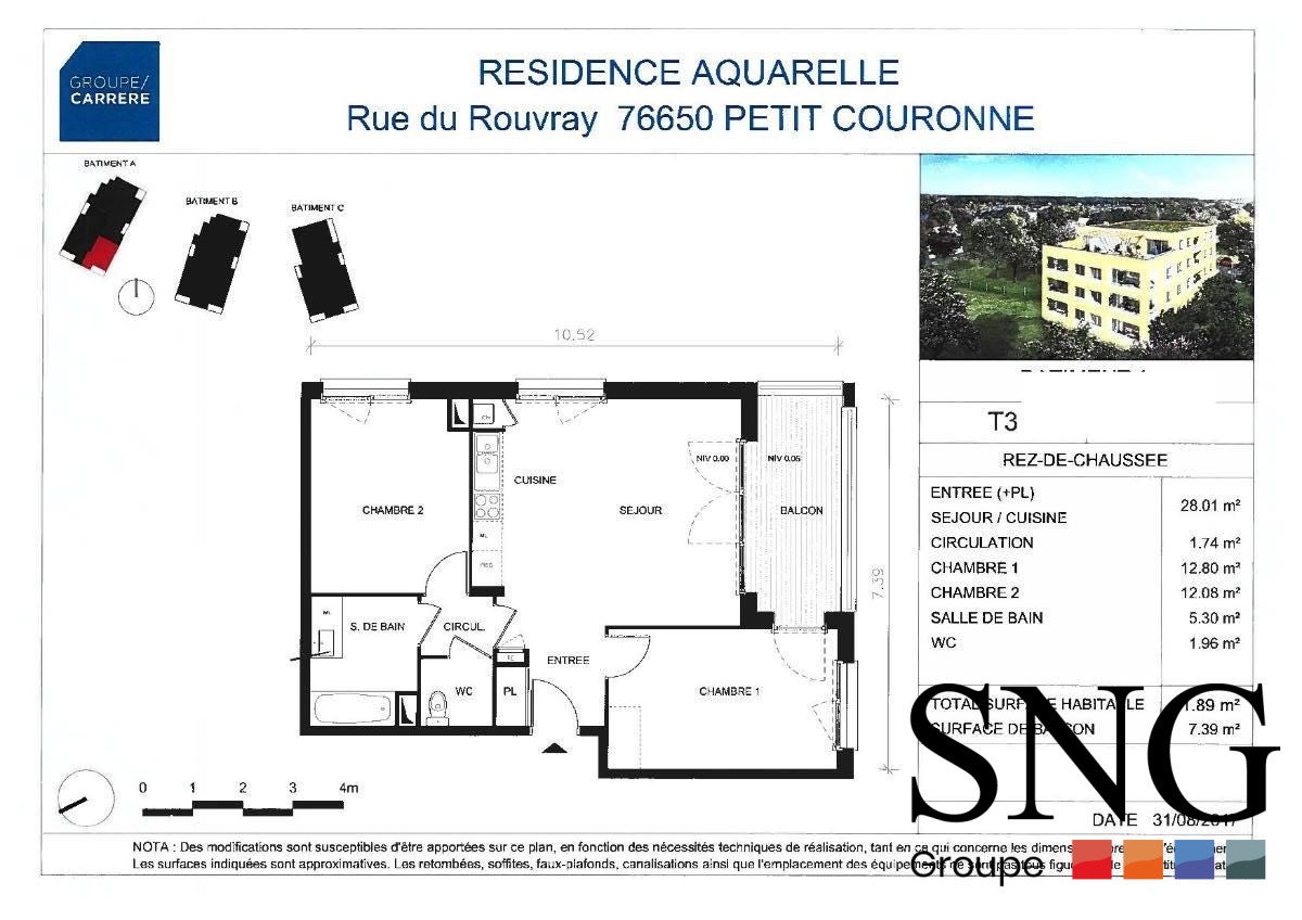 Appartement Rue John Fitzgerald Kennedy à Petit-Couronne
