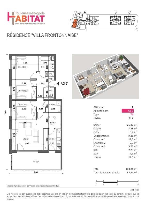 Appartement Rue Émile Barrière à Toulouse