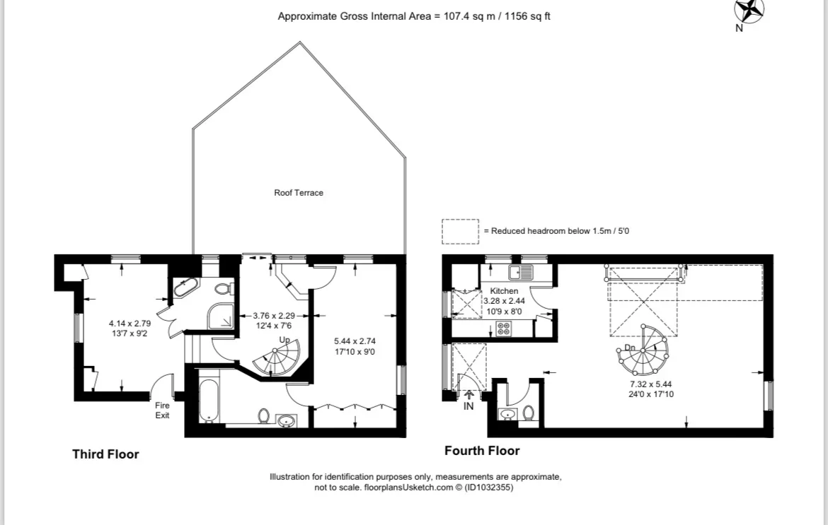Flat Asher Way in Greater London