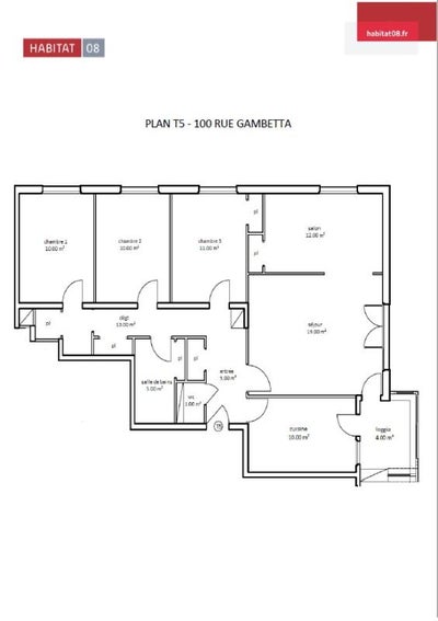 Flat Rue Gambetta in Vouziers