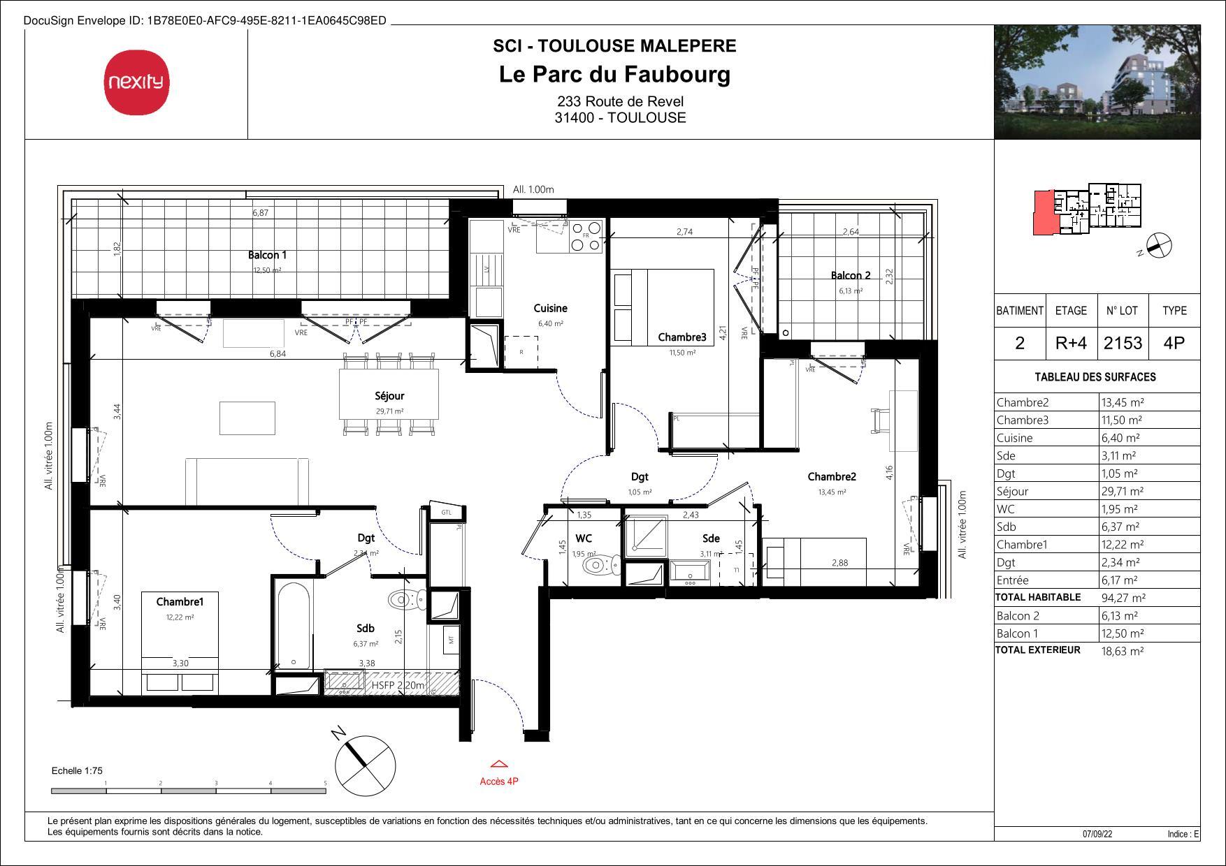 Appartement Rue Santiago du Chili à Toulouse
