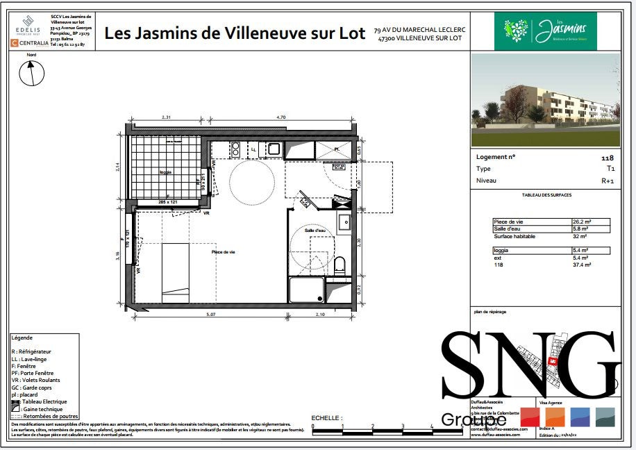 Flat Avenue du Maréchal Leclerc in Villeneuve-sur-Lot