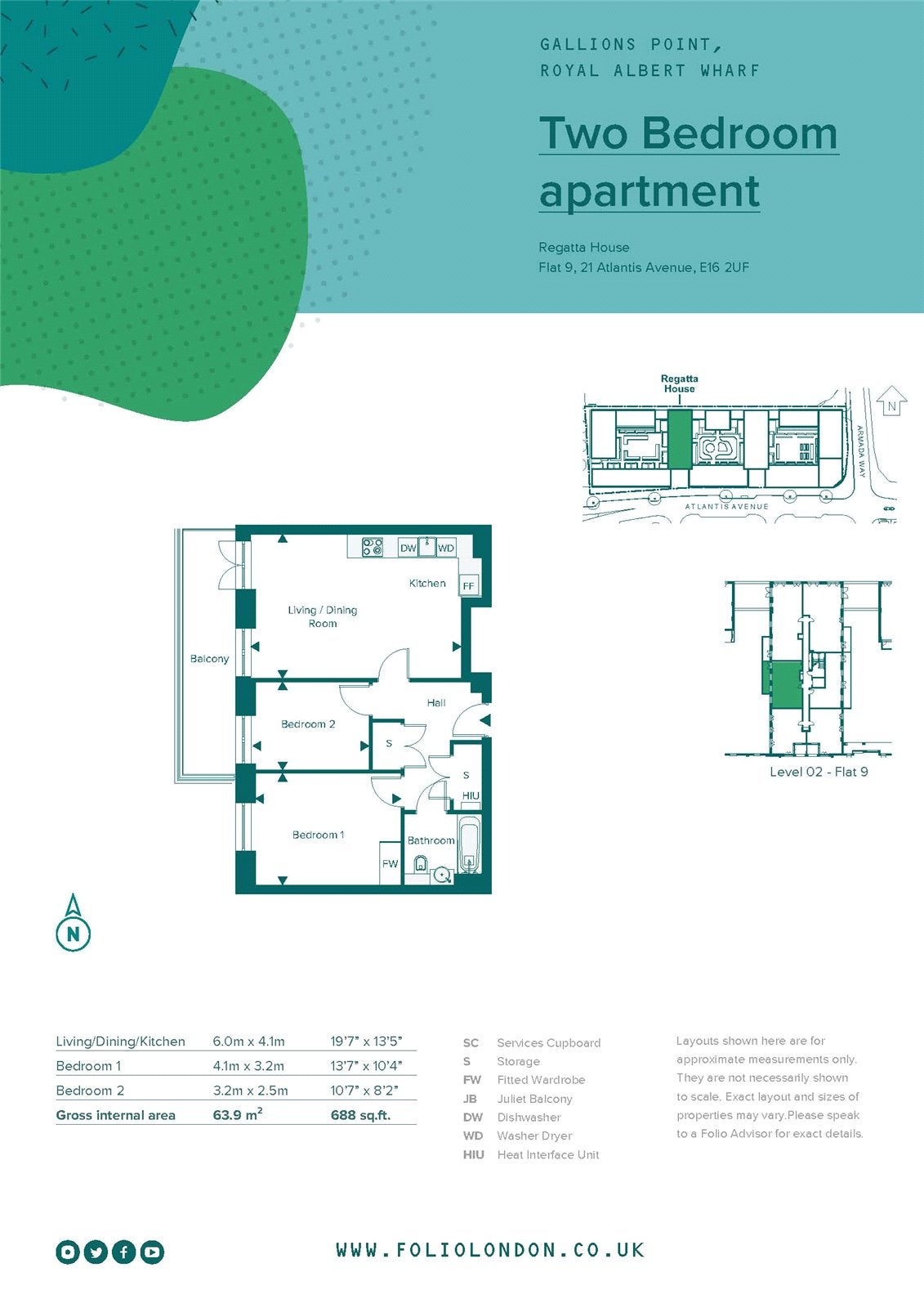 Flat Atlantis Avenue in Greater London