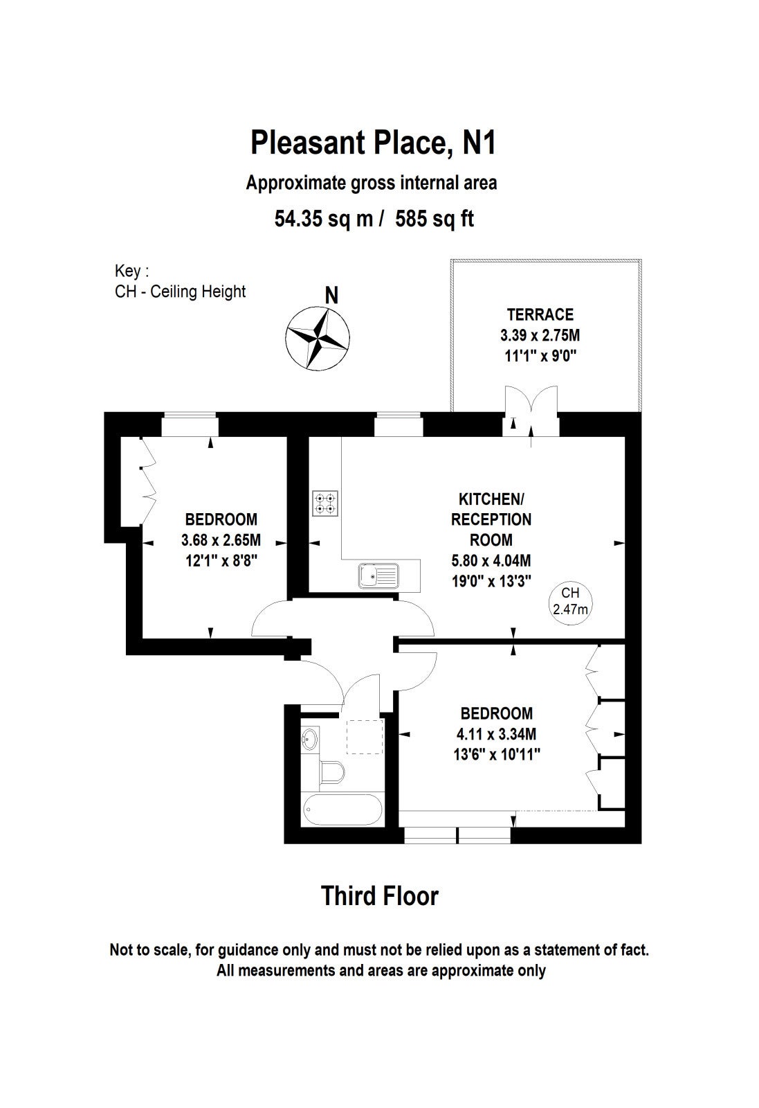 Flat Pleasant Place in Greater London