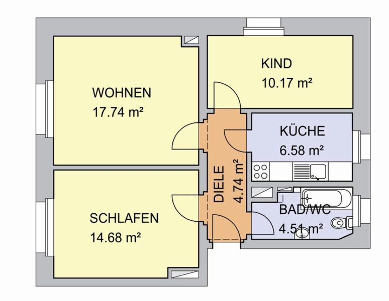 Wohnung Humboldtstraße in Bitterfeld-Wolfen