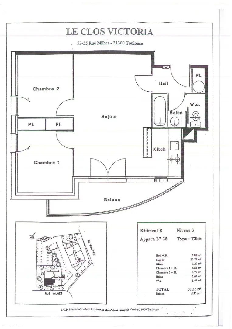 Flat Rue Milhes in Toulouse