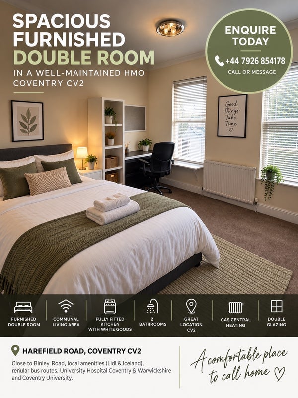 Room Harefield Road in Coventry