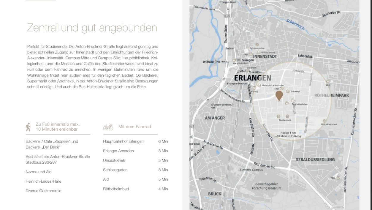 Wohnung Anton-Bruckner-Straße in Erlangen