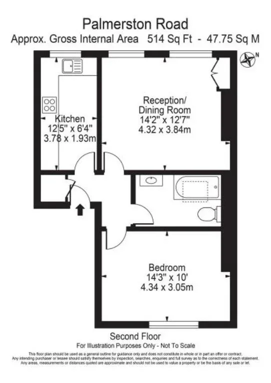 Flat Palmerston Road in Greater London