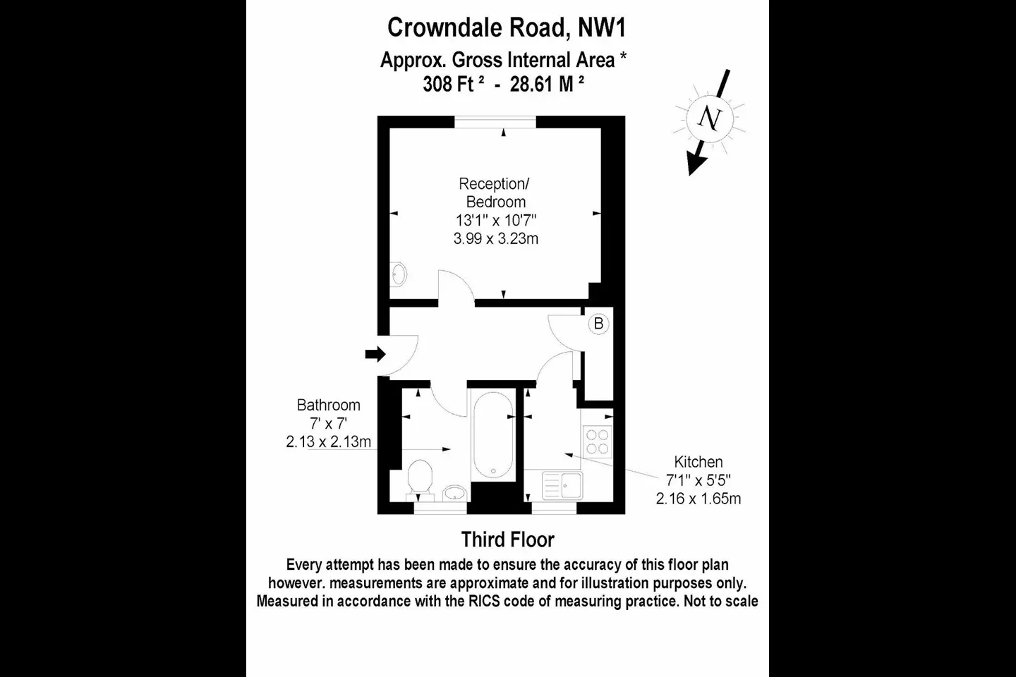Flat Crowndale Road in Greater London