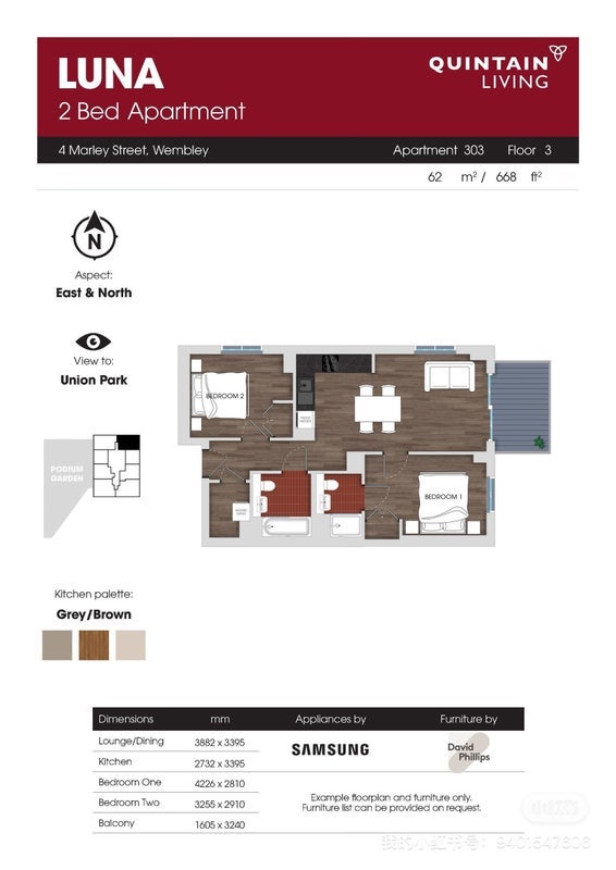 Flat Marshalls Walk in Greater London