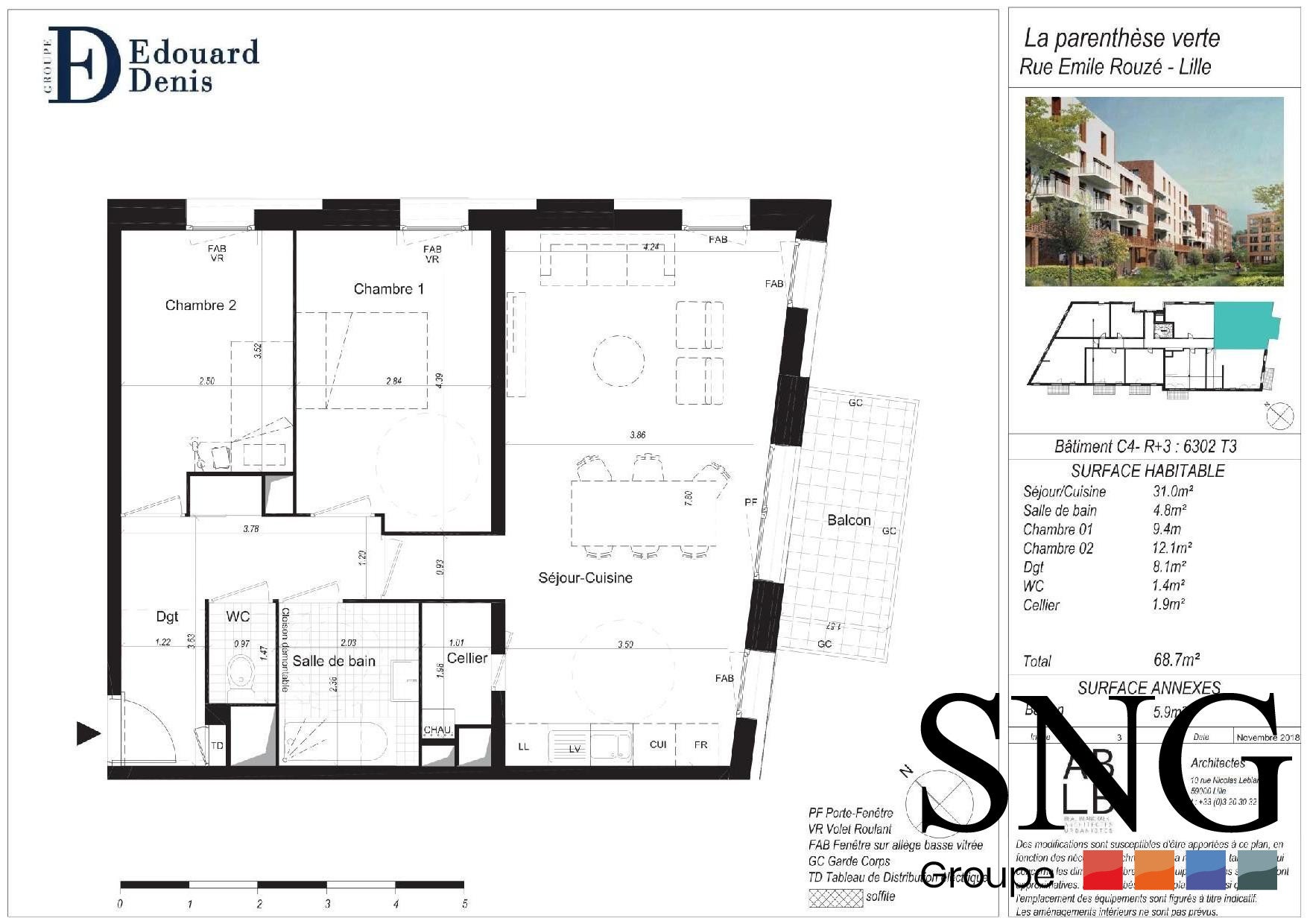 Appartement Rue Émile Rouzé à Lille